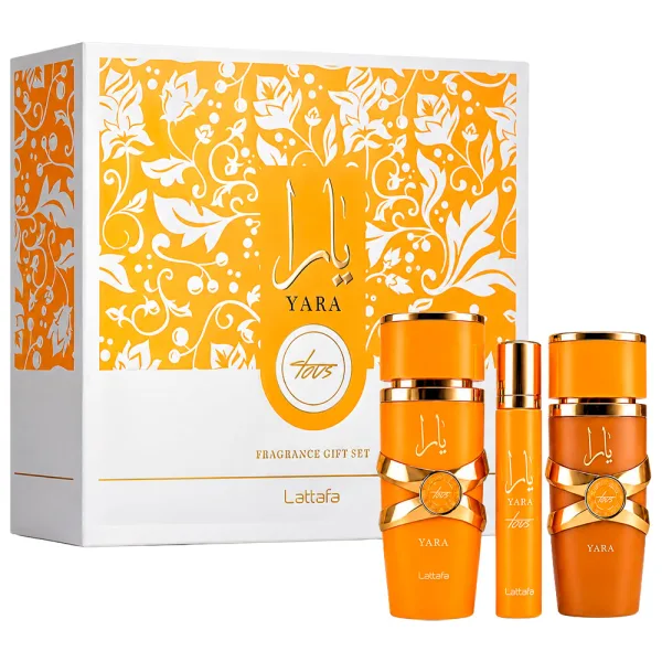 Kit Lattafa Yara Tous - Eau de Parfum - Feminino - 3 em 1 - 100ML + 12ML + 50ML