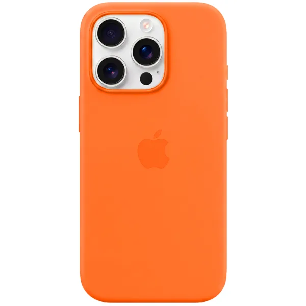 Capa Protetora Apple Leather Case Magsafe - Para Iphone 16 Pro - Couro - Laranja