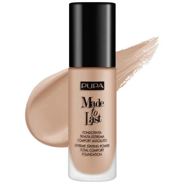 Base Líquida Pupa Milano Made to Last - SPF 10 - 020 Light Beige - 30ML