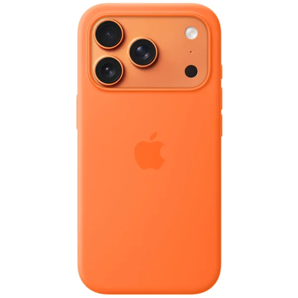 Capa Protetora Apple Leather Case Magsafe - Para Iphone 17 Pro - Couro - Laranja