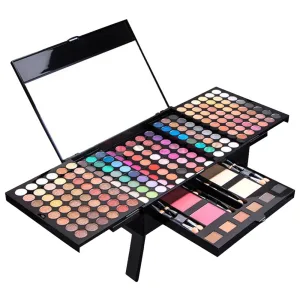 Kit Paleta de Sombras Miss Rose Blockbuster Makeup Palette 7002-004N - 180 Cores - 132Gr