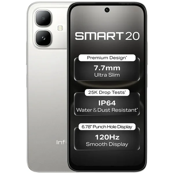 Celular Infinix Smart 20 X6840 - 4/128GB - Dual-Sim - 6.78'' - Polaris Titanium