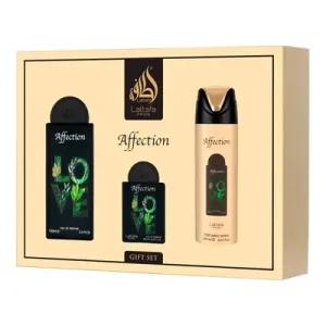 Kit Lattafa Pride Affection - 3 em 1 - Perfume EDP 100ML + Perfume EDP 20ML+ Desodorante 200ML
