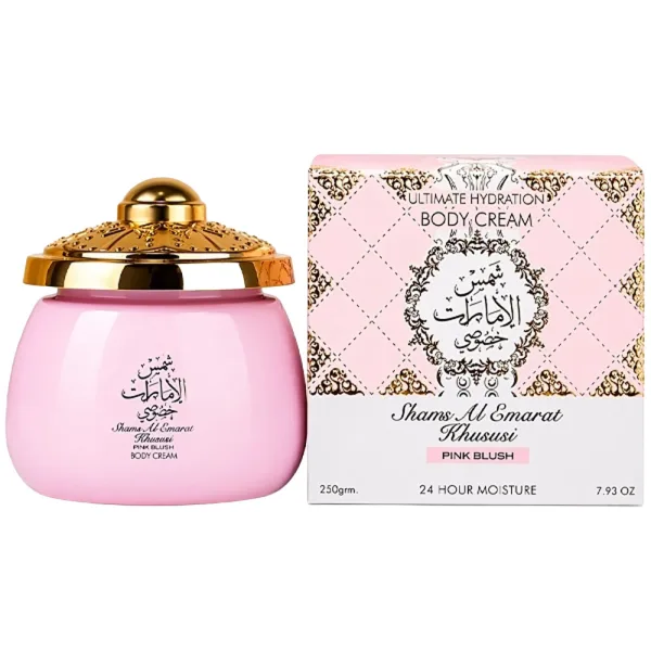 Creme Corporal Ard Al Zaafaran Shams Al Emarat Khususi Pink Blush 24 Hour Moisture - 250 Gr