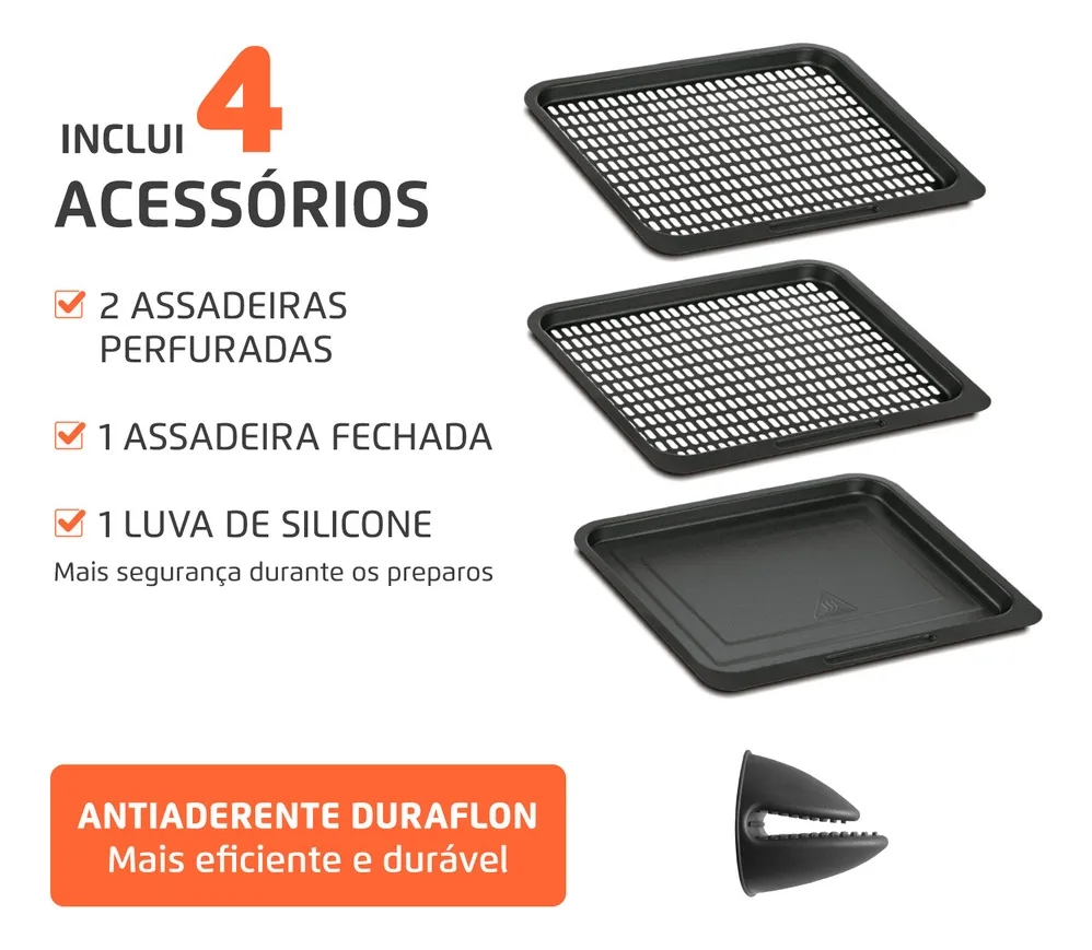 Fritadeira Air Fryer Forno Oven 12l Mondial