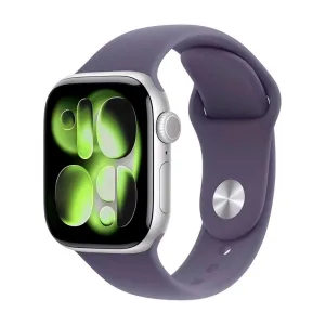 Apple Watch Series 11 MEVA4LW/A - Bluetooth - Wi-Fi - 46mm - M/L - GPS - Silver Aluminum/Purple Fog Sport Band