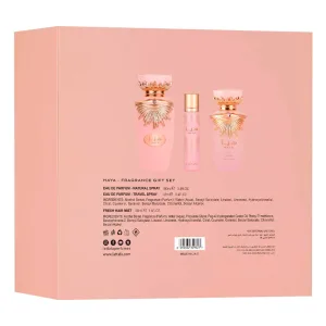 Kit Lattafa Haya - Eau de Parfum - Feminino - 3 em 1 - 100ML + 12ML + 50ML