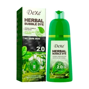 Shampoo Dexe Herbal Bubble Dye 2.0 - 420mL - Natural Black