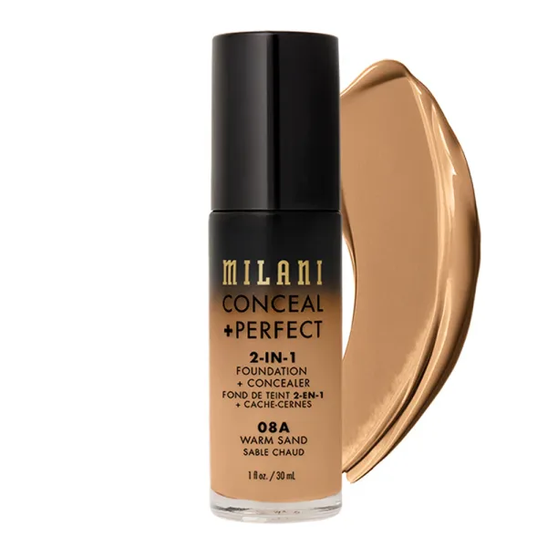 Base + Corretivo Milani MPCF-08A - 2 em 1 - Warm Sand - 30mL