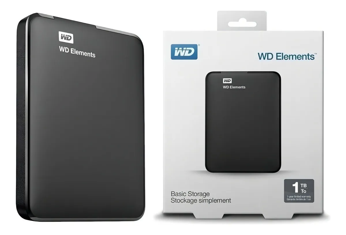 Western Digital WD Elements Portable WDBUZG0010BBK 1TB preto