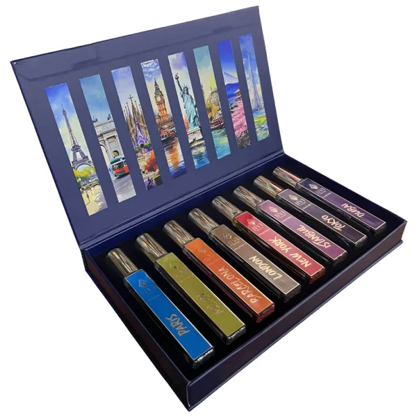 Kit Perfume Jivi Parfums The Story Of Perfume City Collection - Extrait de Parfum - Unissex - 8x 10ML
