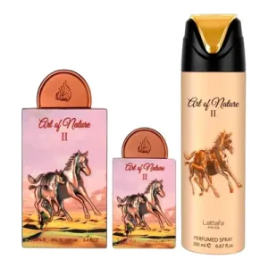 Kit Lattafa Pride Art of Nature II - 3 em 1 - Perfume EDP 100ML + Perfume EDP 20ML+ Desodorante 200ML