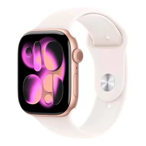 Apple Watch Series 11 MEV74LW/A - Bluetooth - Wi-Fi - 46mm - M/L - GPS - Rose Gold Aluminum/Light Blush Sport Band