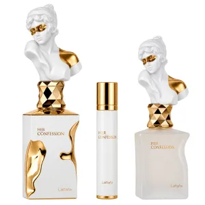 Kit Lattafa Her Confession - Eau de Parfum - Feminino - 3 em 1 - 100ML + 12ML + 50ML