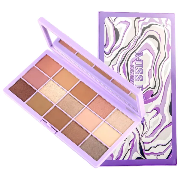 Paleta de Sombras Miss Rôse Eyeshadow Mysterious Purple 7001-126N1 - 26Gr - 15 Cores