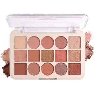Paleta de Sombras Miss Rose Professional Make-Up 7001-109N1 - #01 - 15 Cores - 13Gr