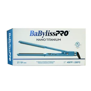 Prancha para Cabelo Babyliss Pro Nano Titanium BNT4074TUX - 230°C - Bivolt - Azul