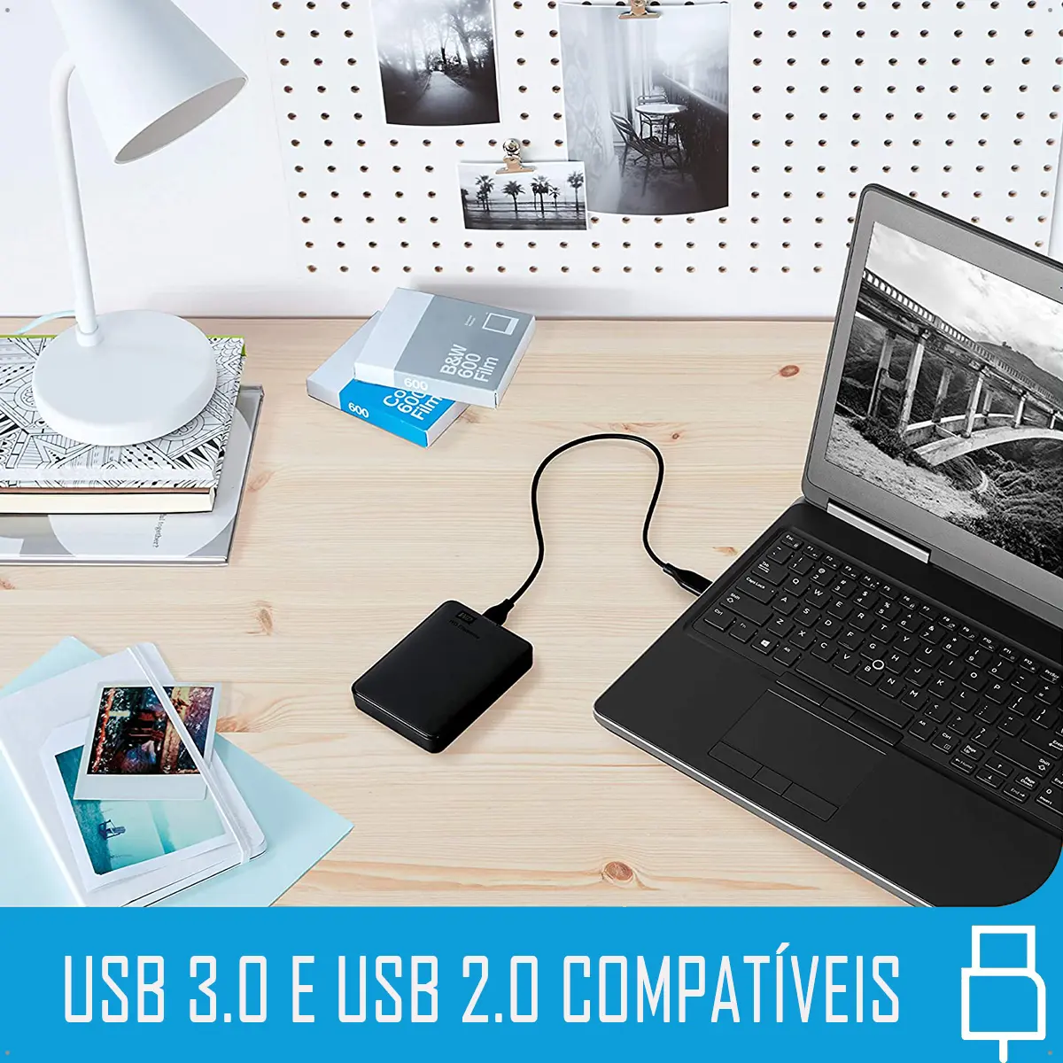 HD externo Western Digital WD Elements SE WDBJRT0020BBK 2TB preto
