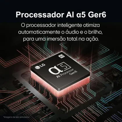 Smart TV LG 32LR600B HD 32 WebOS ThinQ AI com Alexa e Processador a5 Ger6