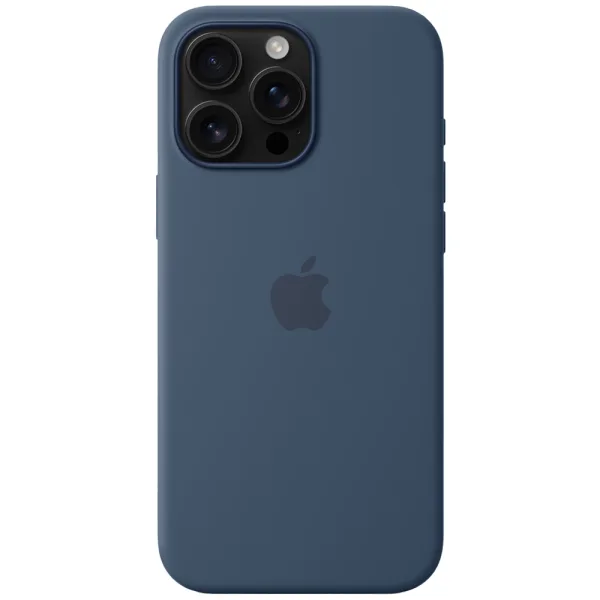 Capa Protetora Apple Leather Case Magsafe - Para Iphone 16 Pro Max - Couro - Azul