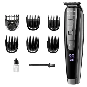 Barbeador Elétrico Mondial PracticGroom BG-09 - 8 em 1 - 6W - Bivolt - Cinza