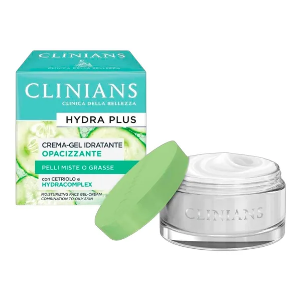 Creme Hidratante Facial Clinians Hydra Plus Opacizzante - Com Cetriolo e Hydracomplex - 50mL