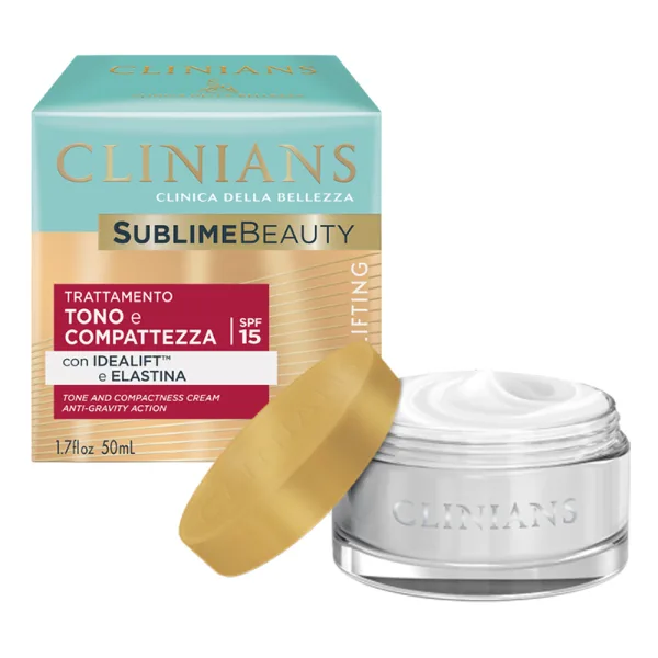 Creme Hidratante Facial Clinians Sublime Beauty Trattamento Tono e Compattezza - Com Idealift ed Elastina- 50mL