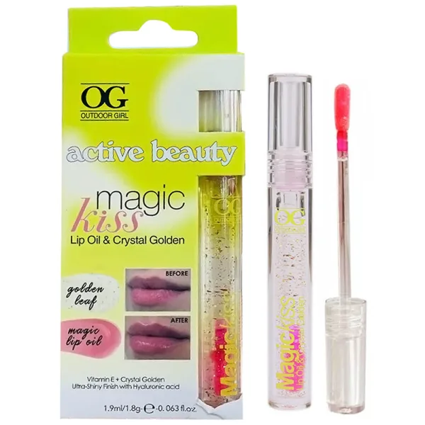 Lipgloss Outdoor Girl Active Beauty Magic Kiss Lip Oil & Crystal Golden C1396 - 1.9mL