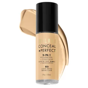 Base + Corretivo Milani MPCF-03 - 2 em 1 - Light Beige - 30mL