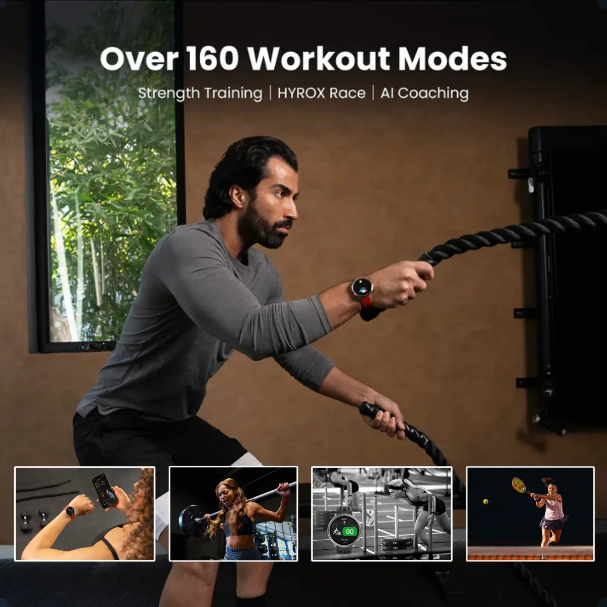Relógio Smartwatch Amazfit Active 2 Amoled 1,32 Com Gps 5atm Caixa Prateado Pulseira Preto