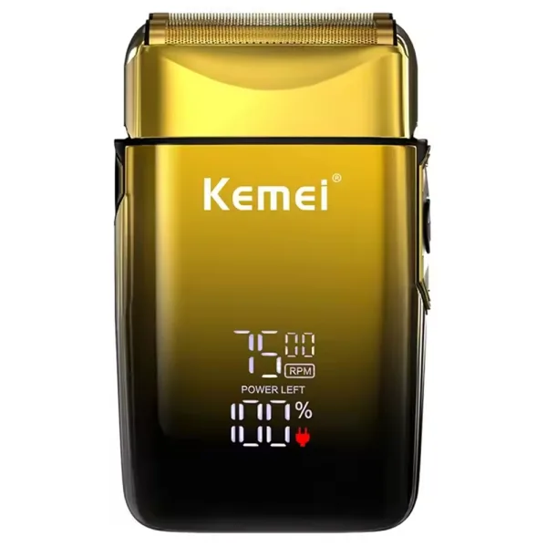 Barbeador Elétrico Kemei Professional KM-TX10 - Recarregável - Dourado