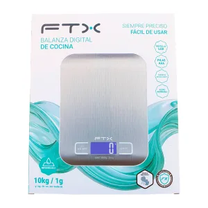 Balança de Cozinha Digital FTX KS-101 - Capacidade 10Kg - Cinza
