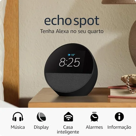 Echo Spot com Alexa (Geração mais recente)