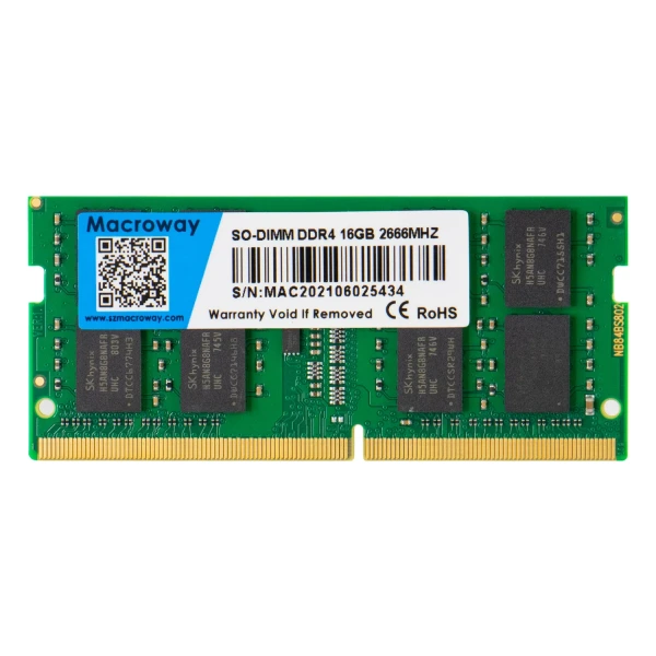 Memória RAM Macroway SO-DIMM - 16GB - DDR4 - 2666MHz - Para Notebook