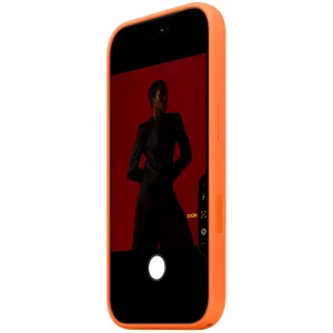 Capa Protetora Apple Leather Case Magsafe - Para Iphone 17 Pro - Couro - Laranja