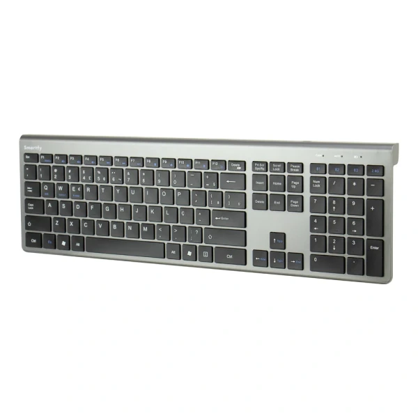 Kit Mouse e Teclado Smartfy TW02B - Sem Fio - Português - Cinza