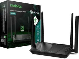 Roteador Wireless Intelbras W6-1500, 1200mbps, Dual Band, 3 Portas Lan, 4 Antenas, Preto