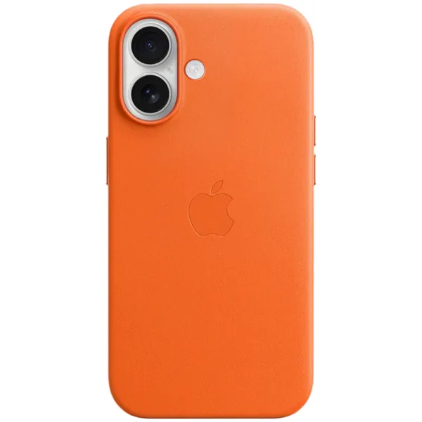 Capa Protetora Apple Leather Case Magsafe - Para Iphone 17 - Couro - Laranja