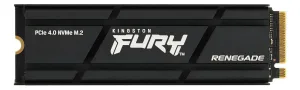 Ssd M.2 1tb Kingston NVMe PCIe 4x4 Com Dissipador Fury Renegade SFYRSK/1000G Velocidade de Leitura Até 7300mb/s Gravação Até 6000mb/s Interno Cor PretoSsd M.2 1tb Kingston NVMe PCI
