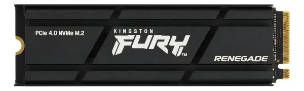 Ssd M.2 1tb Kingston NVMe PCIe 4x4 Com Dissipador Fury Renegade SFYRSK/1000G Velocidade de Leitura Até 7300mb/s Gravação Até 6000mb/s Interno Cor PretoSsd M.2 1tb Kingston NVMe PCI