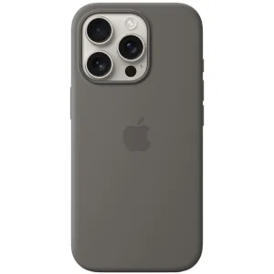 Capa Protetora Apple Leather Case Magsafe - Para Iphone 16 Pro - Couro - Cinza