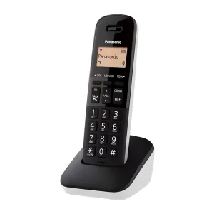 Telefone Sem Fio Panasonic KX-TGB310LAW - 1 Base - Com Bina - 110V - Branco e Preto