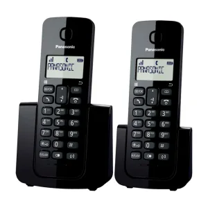 Telefone Sem Fio Panasonic KX-TGB112LAB - 2 Bases - Com Bina - Bivolt - Preto
