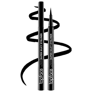 Delineador TopFace Super Silky Eyeliner PT615 - À Prova D'água - 001 Deep Black - 1.14Gr