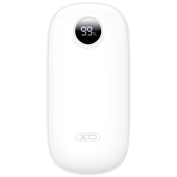 Aquecedor de Mãos e Carregador Portátil XO XO-PHW01 - 2 em 1 - Tela Digital - 4000mAh - Branco
