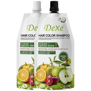 Kit Shampoo Colorante Dexe Apple Black Hair Color - 2 Refil - 500ml - Preto