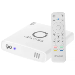 Receptor FTA athomics Gio 4K Ultra HD com IPTV de 16GB eMMC 2GB RAM - Branco