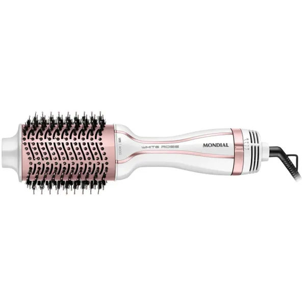 Escova Secadora Mondial White Rose Line ES-50 - 1300W - Bivolt - Branco e Rosa