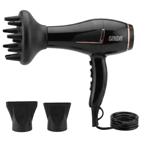 Secador de Cabelo Onida Retro Style ON-2604 - 2900W - 220V - Preto