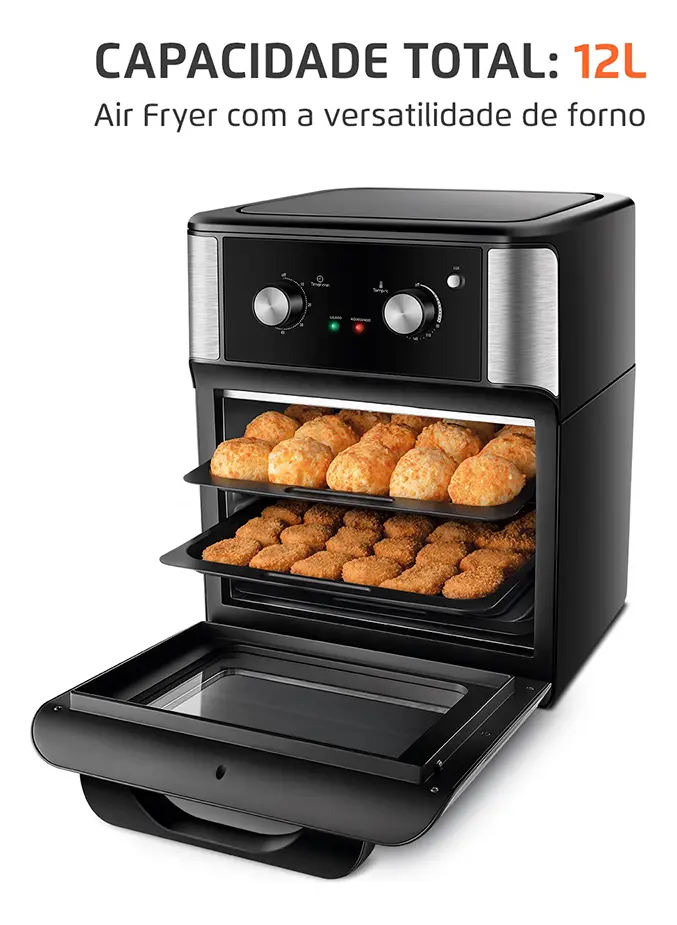 Fritadeira Air Fryer Forno Oven 12l Mondial